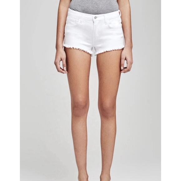 L'AGENCE Pants - L'AGENCE High Rise Jean Shorts White Sz 23 A004713